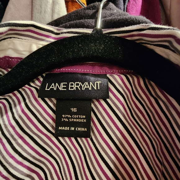 Lane Bryant pin stripe blouse - Picture 2 of 3